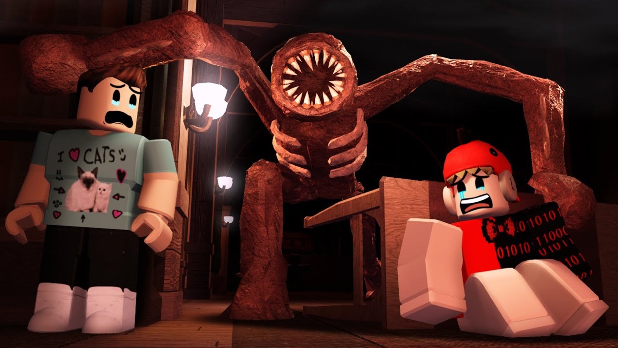 RUSH JUMPSCARE IN ROBLOX DOORS HORROR GAME! 